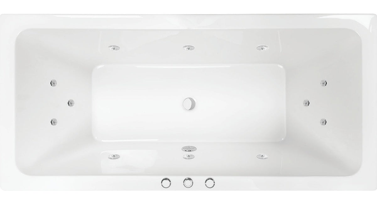 CARINA Inset Bath or Spa Bath With Sizes 1525/1676/1750 mm And 12/14/18 Flush Jets