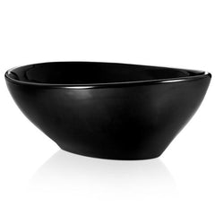 OVAL Gloss Black Above Counter Ceramic Basin 410 x 340 x 145 mm