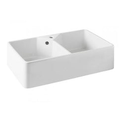 TURNER HASTINGS Chester 79 x 49 Double Flat Front Fine Fireclay Butler Sink

