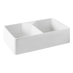 TURNER HASTINGS Chester 79 x 49 Double Flat Front Fine Fireclay Butler Sink
