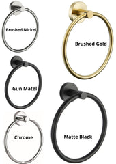MEKKA HandTowel Ring In Chrome, Matte black Brushed Nickel Brushed Gold And Brushed Gun metal