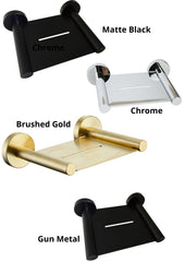 MEKKA Metal Soap Tray In Chrome,Matte Black, Brushed Gold,And Brushed Gun Metal