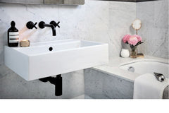 Meir ROUND Cross Handle Jumper Valve Wall Top Assemblies In Chrome - Matte Black - Tiger Bronze - Champagne - Brushed Nickel