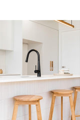 Meir ROUND Pull Out Kithen Mixer Tap In Chrome Or Matte Black