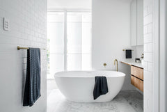Meir ROUND Double Towel Rail 600mm In Chrome - Matte Black - Champagne - Tiger Bronze - Brushed Nickel