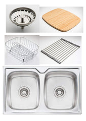 ENDEAVOUR Double Bowl Topmount Sink In Size 780x480x200mm