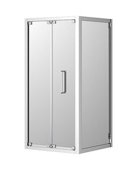 Corsica Bi-Fold Shower Screen RH Door Set 1000 Chrome and Black