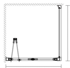 Corsica Bi-Fold Shower Screen LH Door Set 900 Chrome and Black