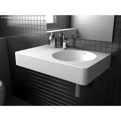 CANTO 700 Solid Surface Wall-Hung Basin,in Left And Right-Hand Bowl