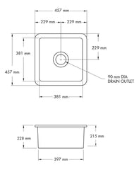Turner Hasting Cuisine Inset-Undermount Fine Fireclay Sink CU46FS