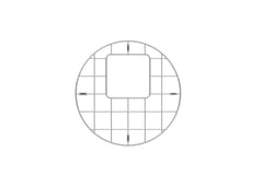 CUISINE Round 47 x 47 Protective Stainless Steel Grid
