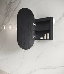 LED NOOSA 900X450 BLACK OAK SHAVING CABINET