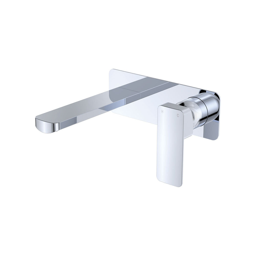 MANO Basin/Bath Wall Mixer Set, Rectangular Plate, 160mm Outlet,  Chrome, Matte Black, Brushed Nickel, Gun Metal, Urban Brass