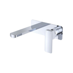 MANO Basin/Bath Wall Mixer Set, Rectangular Plate, 160mm Outlet,  Chrome, Matte Black, Brushed Nickel, Gun Metal, Urban Brass