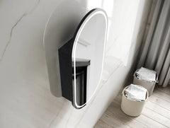 LED NOOSA 900X450 BLACK OAK SHAVING CABINET