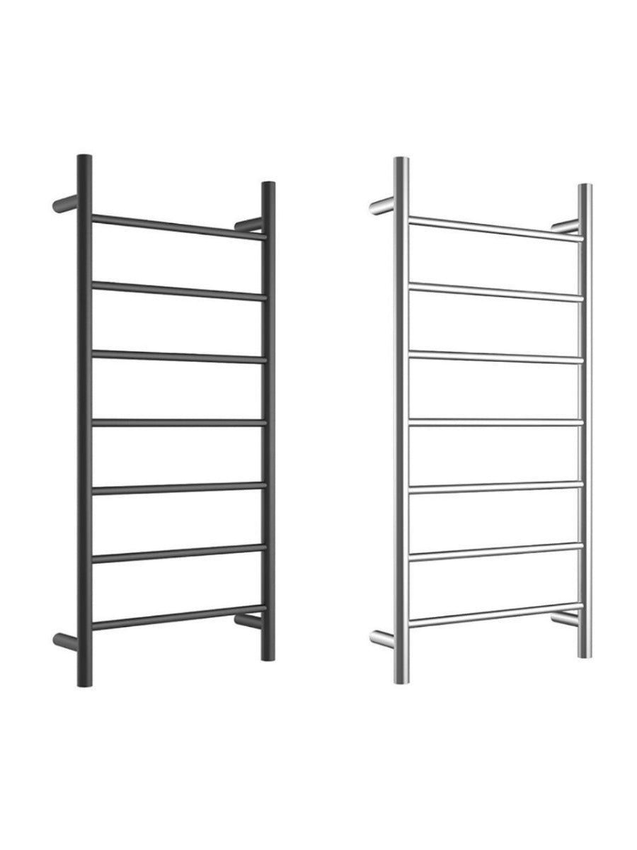 SAM Round Towel Ladder in Chrome and Matte Black Available In 460 (W) 920 (H) 90mm (D)