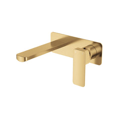 MANO Basin/Bath Wall Mixer Set, Rectangular Plate, 160mm Outlet,  Chrome, Matte Black, Brushed Nickel, Gun Metal, Urban Brass