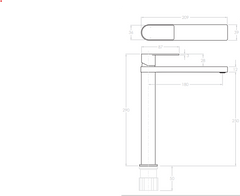Cosmopolitan Extended Basin Mixer Chrome,  Matte Black & Chrome, Matte Black