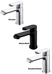 CURVY Basin Mixer In Chrome, Matte Black And Brushed Nickel
