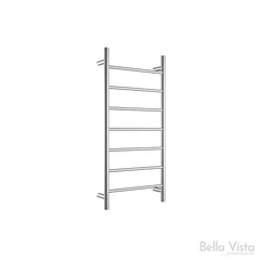 SAM Round Towel Ladder in Chrome and Matte Black Available In 460 (W) 920 (H) 90mm (D)