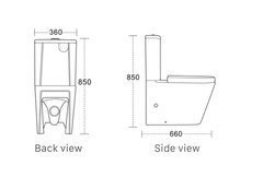NOVA Hygienic Turbo Flushing Toilet Suite