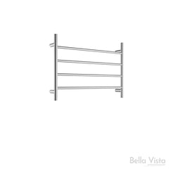 SAM Round Towel Ladder in Chrome and Matte Black Available In 700mm (W) 500mm (H) 90mm (D)
