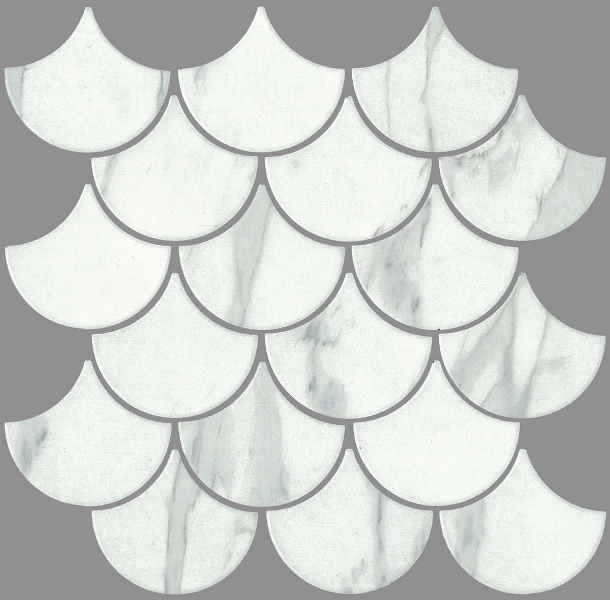 ST8C NORDIC CARRARA FAN FISHSCALE MATT 80MM