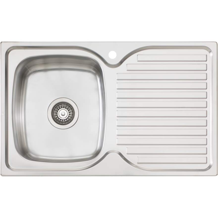 ENDEAVOUR Single Bowl Sink With Drainer In 800x520x190mm