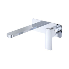 MANO Basin/Bath Wall Mixer Set, Rectangular Plate, 200mm Outlet, Chrome, Matte Black, Brushed Nickel, Gun Metal, Urban Brass