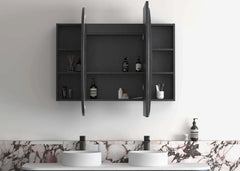 LED BONDI 1500X900 BLACK OAK SHAVING CABINET