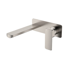 MANO Basin/Bath Wall Mixer Set, Rectangular Plate, 200mm Outlet, Chrome, Matte Black, Brushed Nickel, Gun Metal, Urban Brass