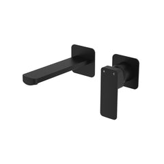 MANO Basin/Bath Wall Mixer Set, Square Plates, 160mm Outlet, Chrome, Matte Black, Brushed Nickel, Gun Metal