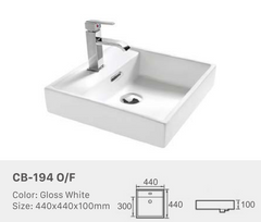 Square Shaped Above Counter Basins