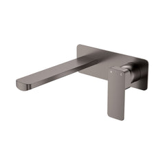 MANO Basin/Bath Wall Mixer Set, Rectangular Plate, 200mm Outlet, Chrome, Matte Black, Brushed Nickel, Gun Metal, Urban Brass