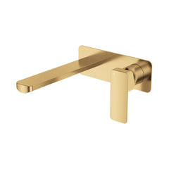 MANO Basin/Bath Wall Mixer Set, Rectangular Plate, 200mm Outlet, Chrome, Matte Black, Brushed Nickel, Gun Metal, Urban Brass