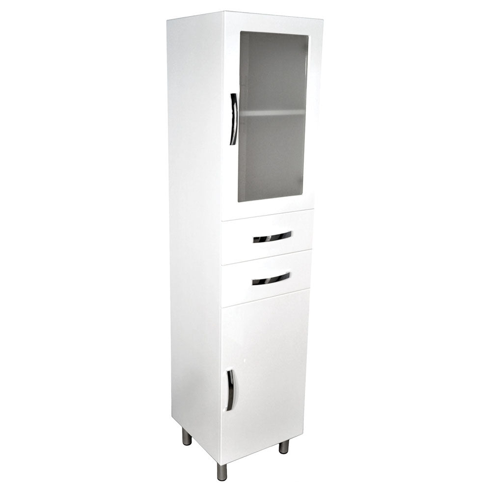 Unicab? Tallboy, Solid Doors , 1 Glass Panel Door & 2 Drawers