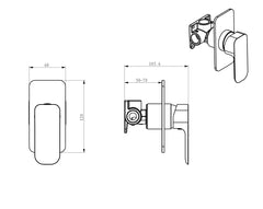 OSKAR SHOWER MIXER MATTE BLACK