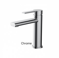 RISE Basin Mixer In, Chrome, Matte Black, And Brushed Nickle