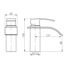 EASCADE Waterfall Basin Mixer In Chrome or Matt Black