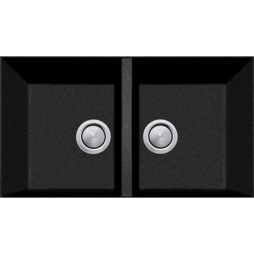 FLORENCE Black Double Bowl Undermount Sink In 344x400X200mm / 27L