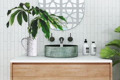 FLORENCIA Counter Top Basin Scratch Black Matte Black and Silver Matte White
