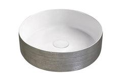FLORENCIA Counter Top Basin Scratch Black Matte Black and Silver Matte White