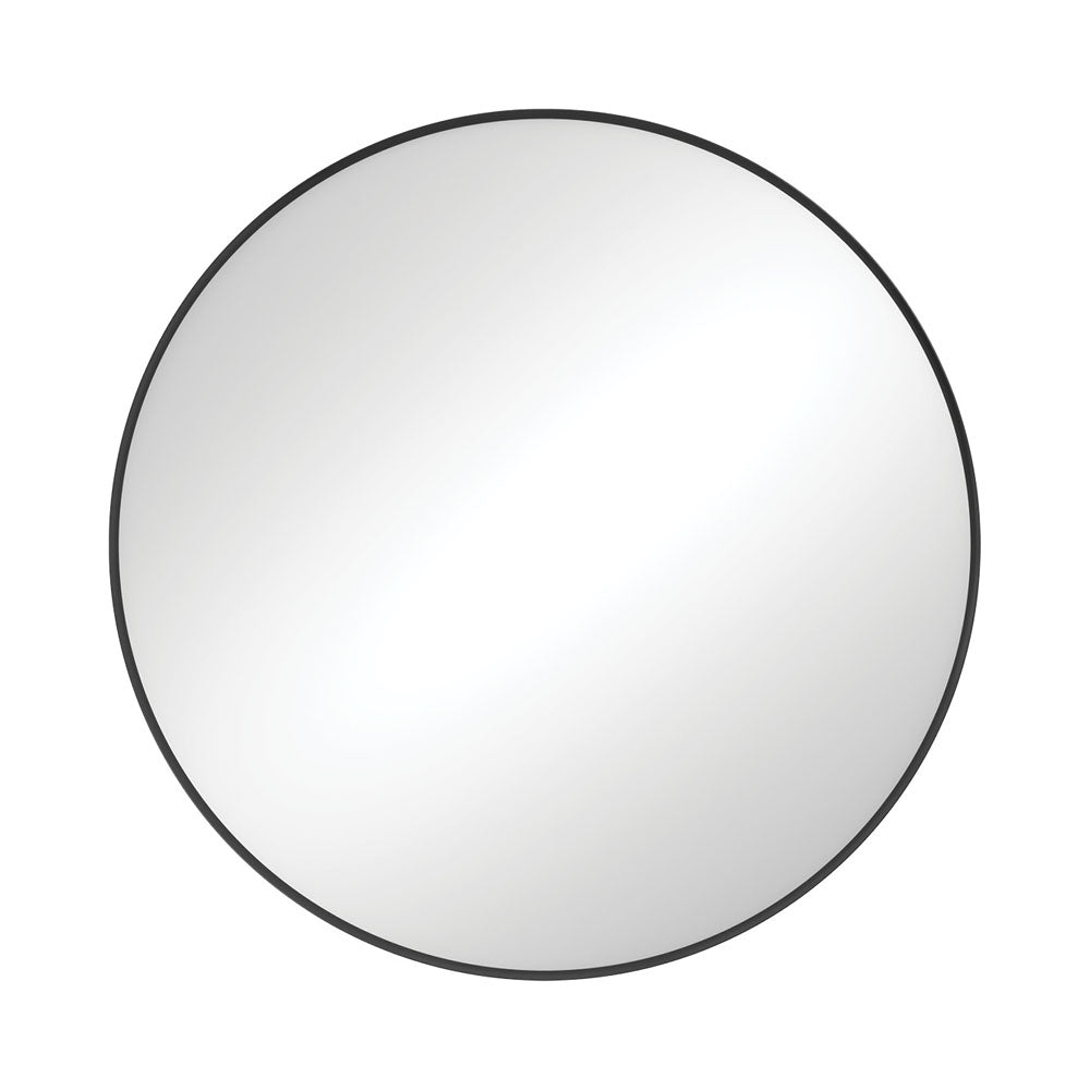 BABE Cercle Framed Mirror 600mm Or 800mm In Matte Black & Urban Brass-800mm