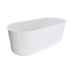 VINDSOR Freestanding Acrylic Bath In White And Matte Black 1500mm, 1700mm