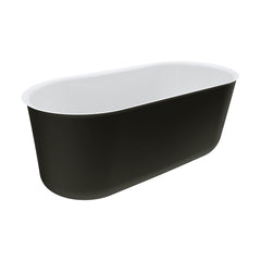 VINDSOR Freestanding Acrylic Bath In White And Matte Black 1500mm, 1700mm