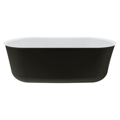 VINDSOR Freestanding Acrylic Bath In White And Matte Black 1500mm, 1700mm
