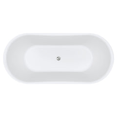 VINDSOR Freestanding Acrylic Bath In White And Matte Black 1500mm, 1700mm
