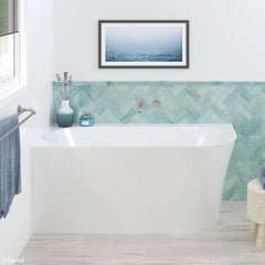KLOHEE Acrylic Corner Bath In 1400mm, Right Corner And Left Corner