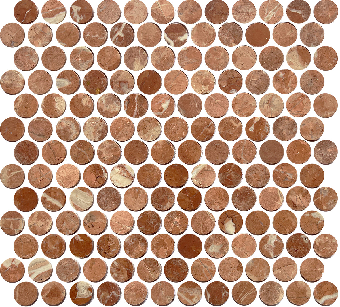 ARTEMIS ROJO ALICANTE PENNY ROUND HONED 23X23