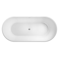 Austin Freestanding Acrylic Bath with Overflow, 1700mm